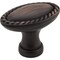 Elements 1-3/8" Overall Length Brushed Oil Rubbed Bronze Oval Rope Detailed Lindos Cabinet Knob Z115L-DBAC - alternate 1